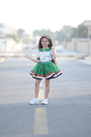 Al Emarat Printing UAE National Day Flag Dress Top and Skirt Lamora