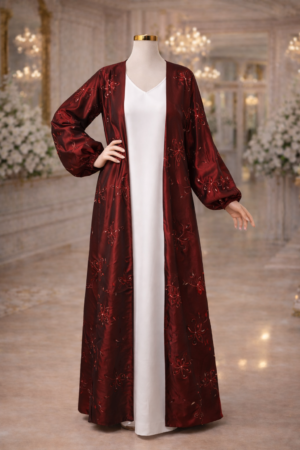 Shop Elegant Abaya Dress Red
