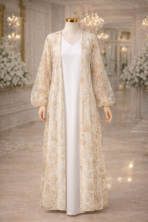 Shop Elegant Abaya Dress White