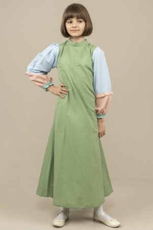 Girls Dress Long Light Casual - Green فساتين بنات Lamora