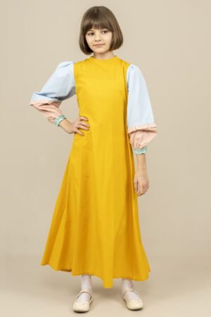 Girls Dress Long Light Casual - Mustard فساتين بنات Lamora