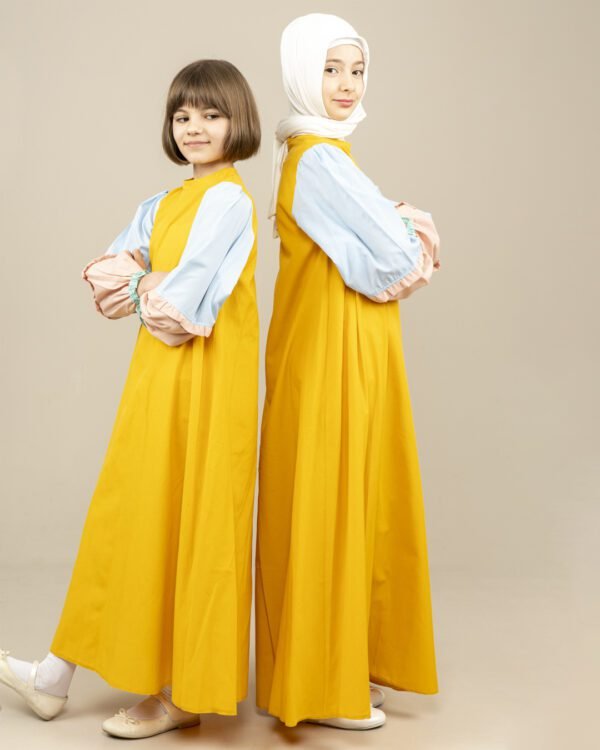 Girls Dress Long Light Casual - Mustard فساتين بنات Lamora