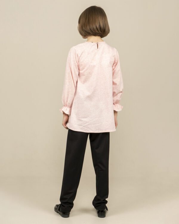 Girls Dress Tunic with Flower Details - Pink | فساتين بنات