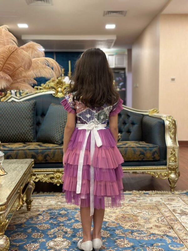 Layer Party Dress Purple With Tulle For Girls Lamora