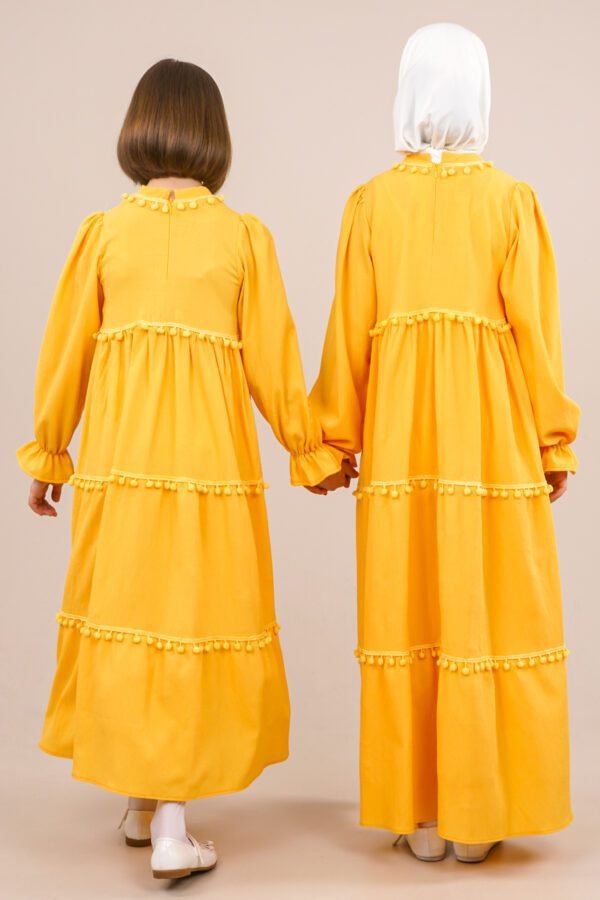 Mustard Girls Dress Perfect for Spring & Summer فساتين بنات Lamora