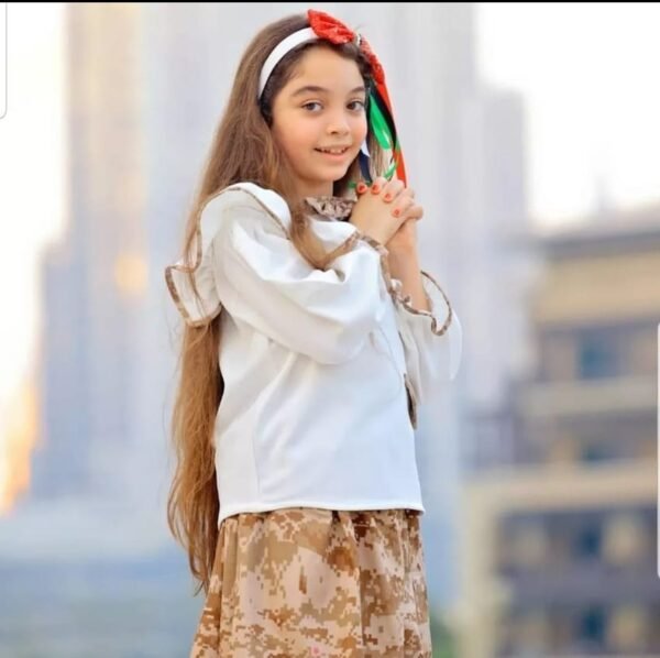 National Day Army Top & Pant With Hair Bow lamora