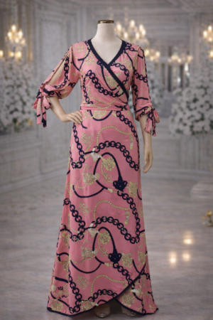 Women Jallabiya Pink With Lace