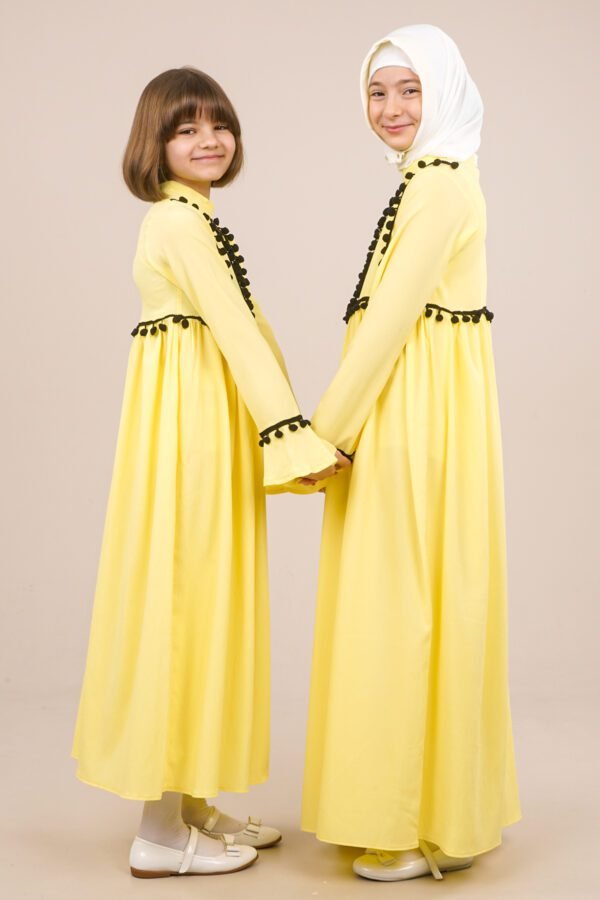 Practical Mustard Young Girl Dress for Spring & Summer فساتين بنات Lamora