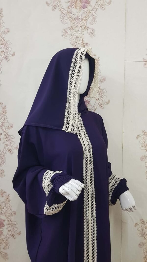 Prayer Dress For Women فستان صلوۃ للنساء Purply Blue Lamora (9)