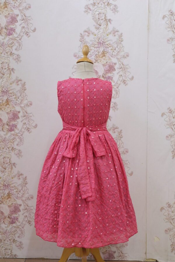 Sleeveless Mirror Party Dress For Fashionable Girls Pink Lamora