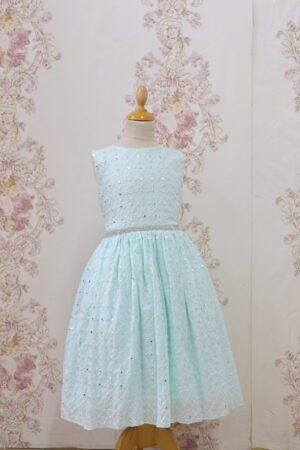 Sleeveless Mirror Party Dress For Fashionable Girls Turquoise Lamora
