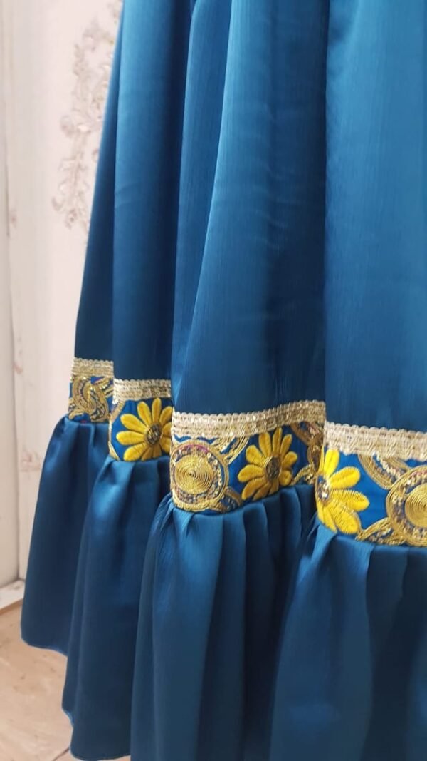 Traditional Dress Blue Floral Lamora