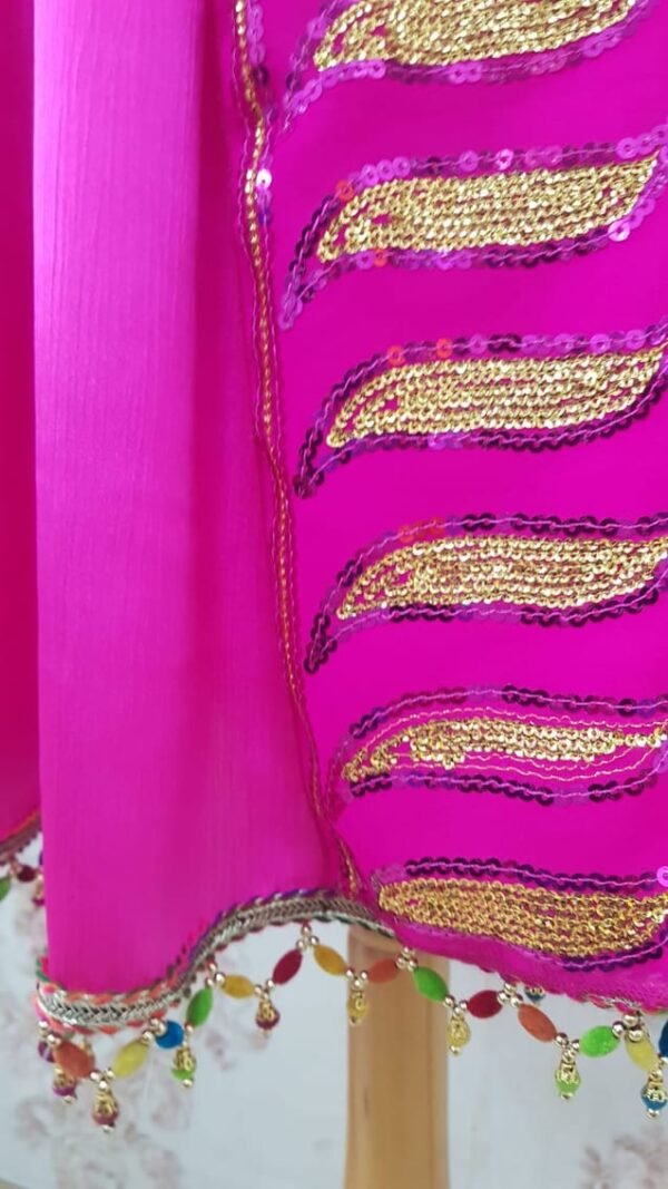 Traditional Dress Pinkwith Vertical Stripes Lamora