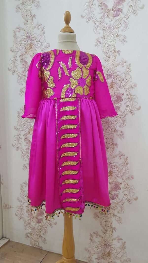 Traditional Dress Pinkwith Vertical Stripes Lamora