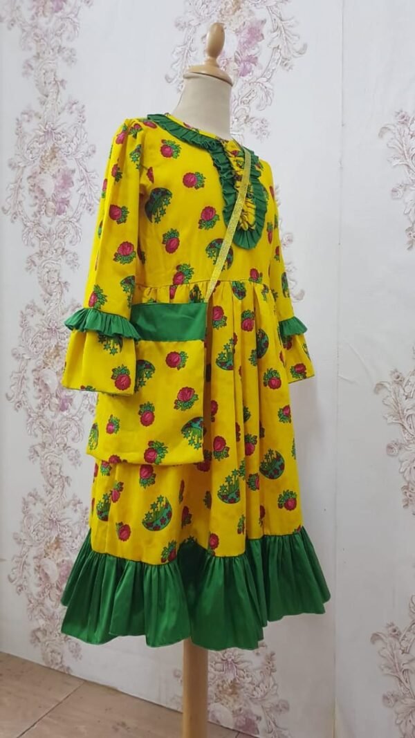Traditional Dress Yellow Floral Lamora