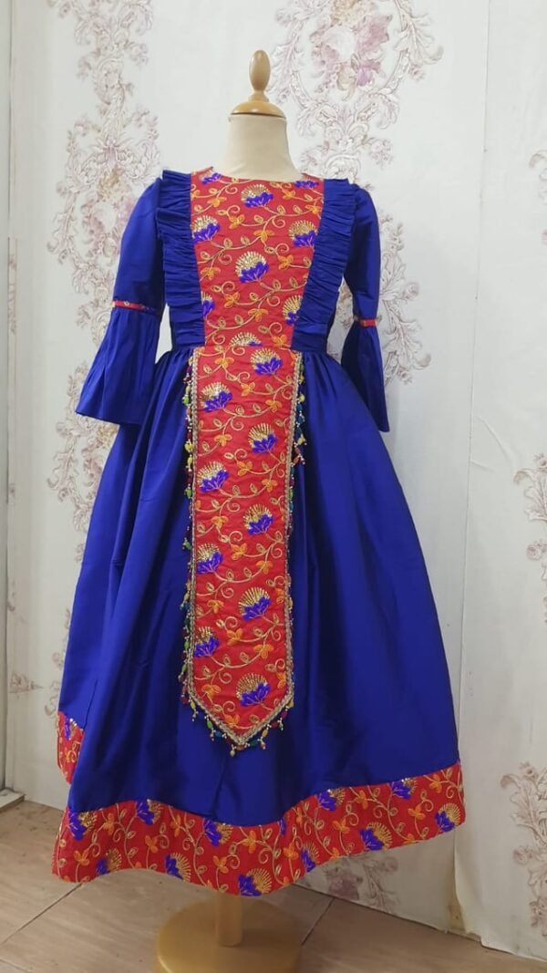 Traditional Mix Dress Blue Lamora