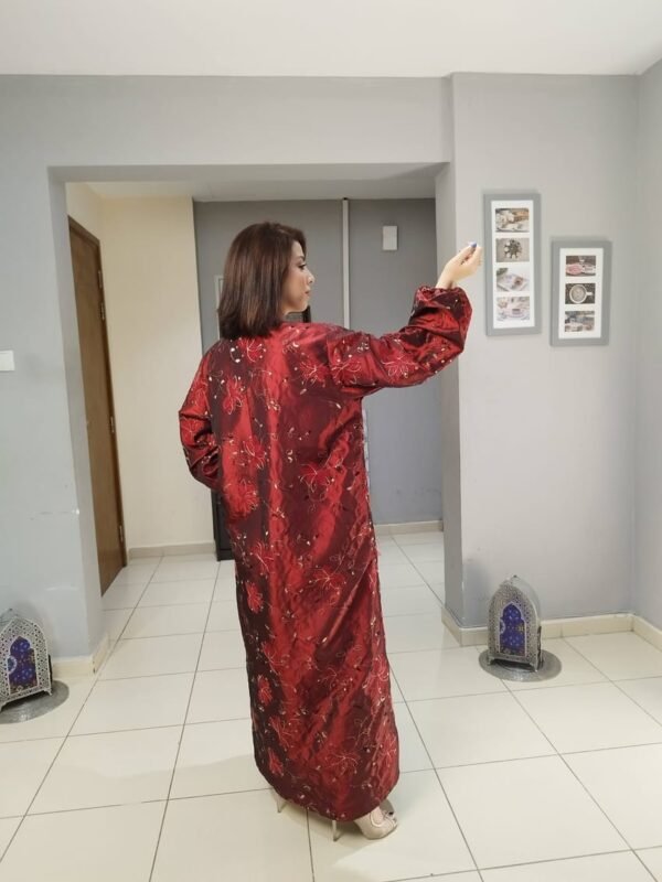 Women Abaya Red Lamora