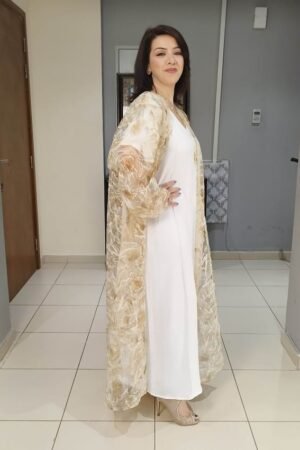 Women Abaya White Lamora