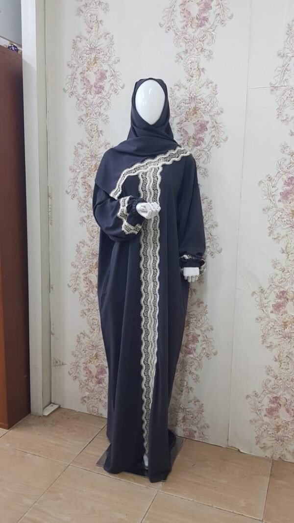 Women Prayer Dress Tuna With White Dantel Lamora