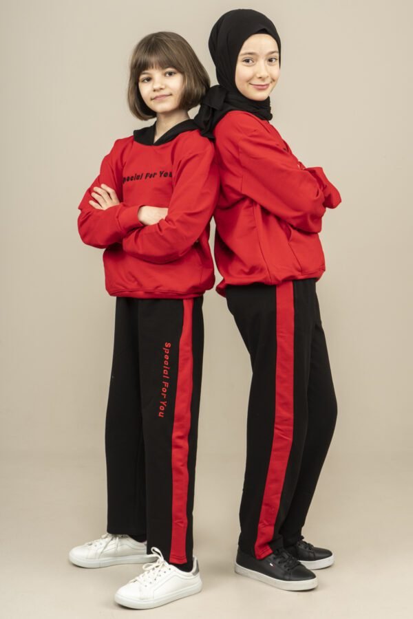 Youngs 2Pcs Girls Tracksuit Set - Red فساتین بنات Lamora