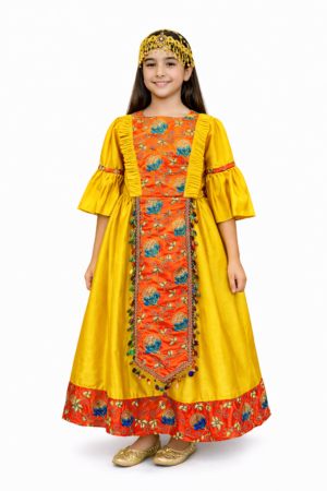 Girls Hugallaila Traditional Dress Yellow