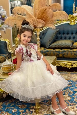 Girls Party Dress Layered With Tulle Multicolor Lamora Clothing Brand (3)