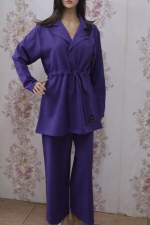 Sweet Pant And Jacket For Women Dark Purple Lamora