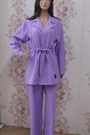 Sweet Pant And Jacket Suit For Women - Light Purple Lamora