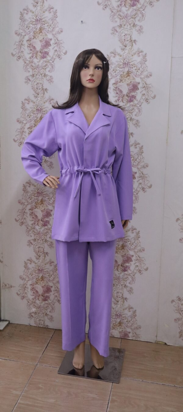 Sweet Pant And Jacket Suit For Women - Light Purple Lamora