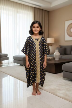 UAE National Day Flag Dress Jalabia - Black