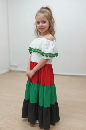Off-Shoulder UAE National Dress For Girls