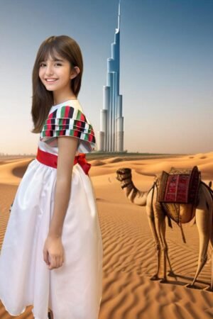 UAE National Day Dress For Girls: Elegant Flag Design