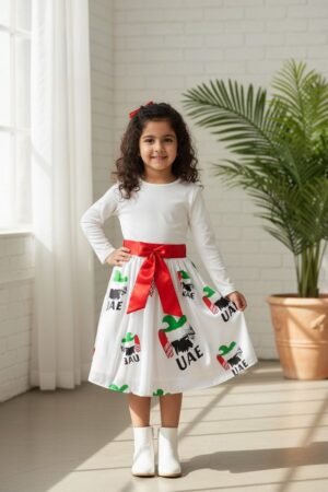 UAE National Day Dress For Girls Long Sleeve