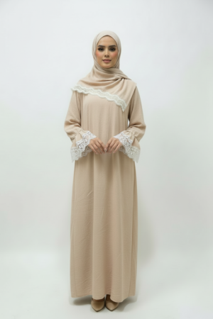 ladies prayer dress beige lamora (1)