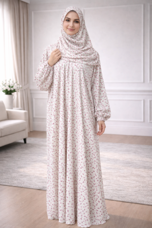 Pink Flower prayer dress Rayon