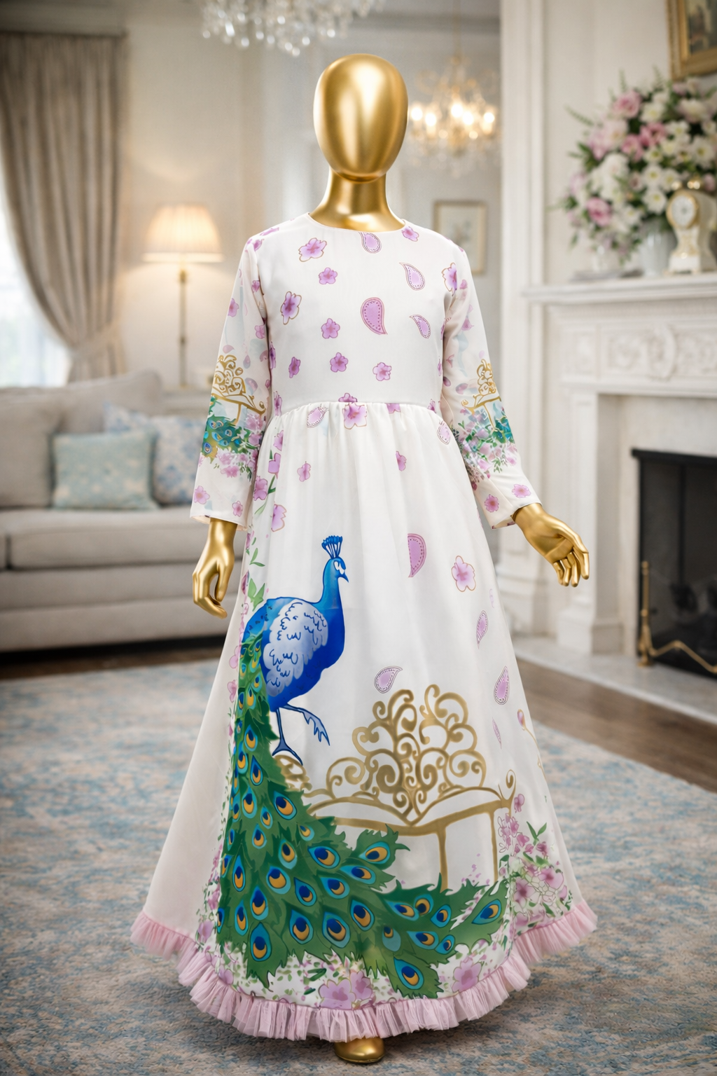 Peacock girl dress