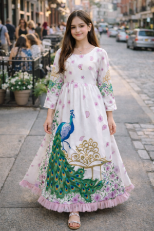 Peacock girl dress