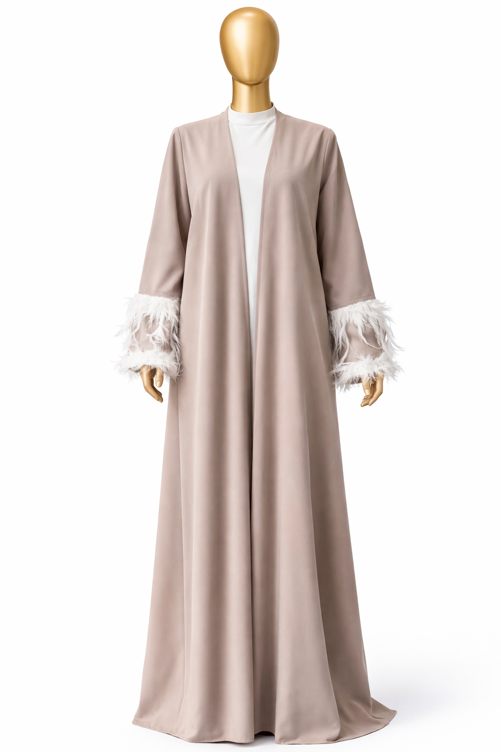Elegant Luxury Feather Abaya - Lamora - Image 7