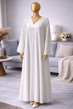 Ladies Jellabia Off White Color